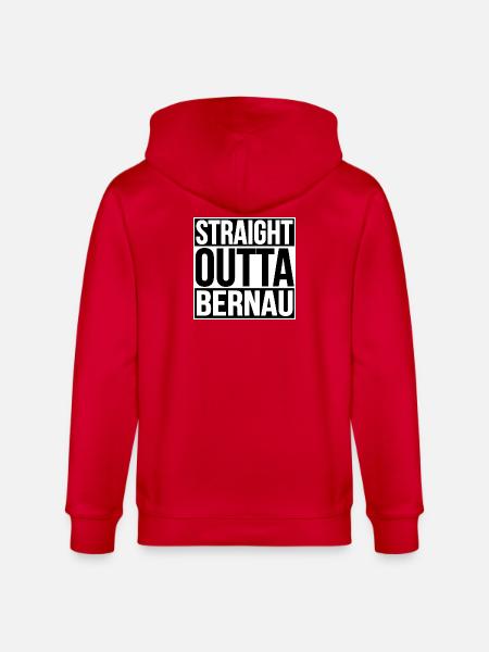STRAIGHT OUTTA BERNAU - Stanley/Stella Unisex Bio-Kapuzenjacke CULTIVATOR  - Rot
