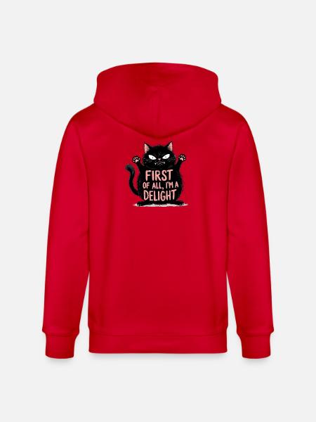 First of All I'm a Delight - Stanley/Stella CULTIVATOR Unisex Organic Hooded Jacket - red