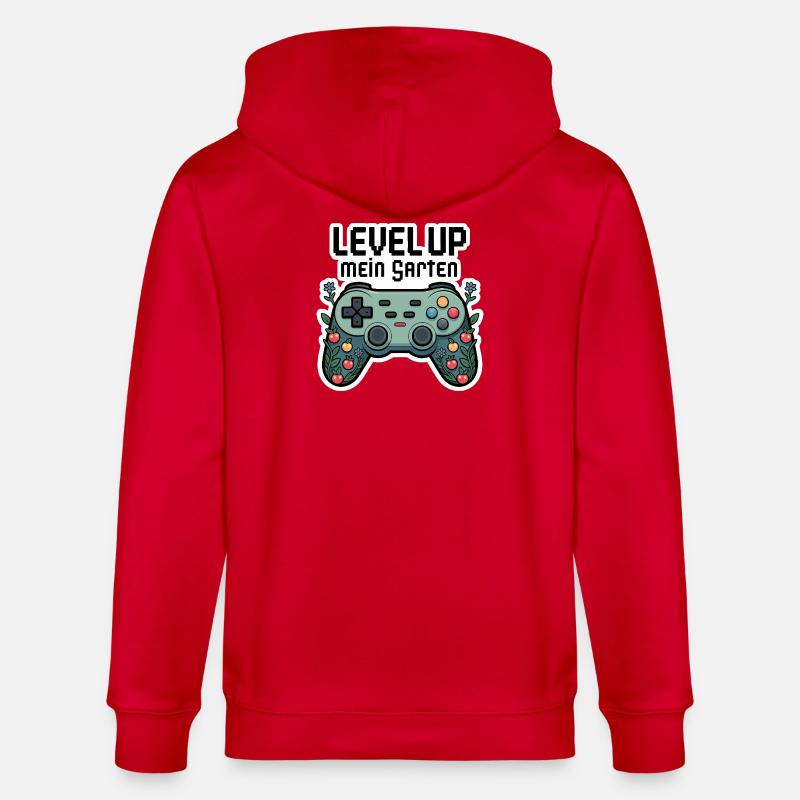 Level Up Garten-Controller Design - Stanley/Stella Unisex Bio-Kapuzenjacke CULTIVATOR  - Rot