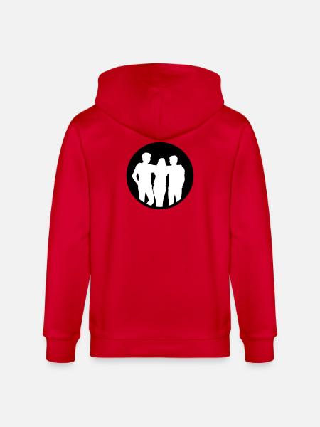 People Group Silhouette Friends Team Together - Stanley/Stella CULTIVATOR  Unisex Organic Hooded Jacket - red