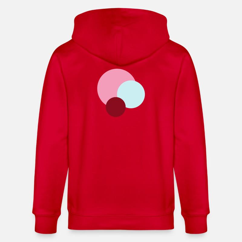 Planètes dans l’Univers Rose - Veste à capuche bio CULTIVATOR Stanley/Stella Unisexe - rouge