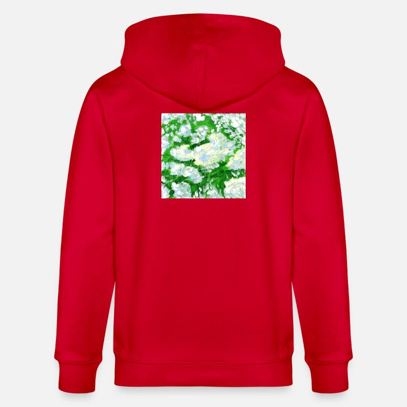 Holunder Gemälde - Stanley/Stella Unisex Bio-Kapuzenjacke CULTIVATOR  - Rot