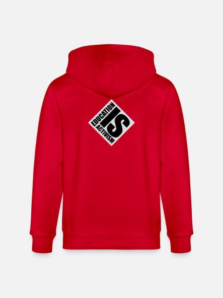 Education Is Activism Bildung Aktivismus Statement - Stanley/Stella CULTIVATOR Unisex Organic Hooded Jacket - red