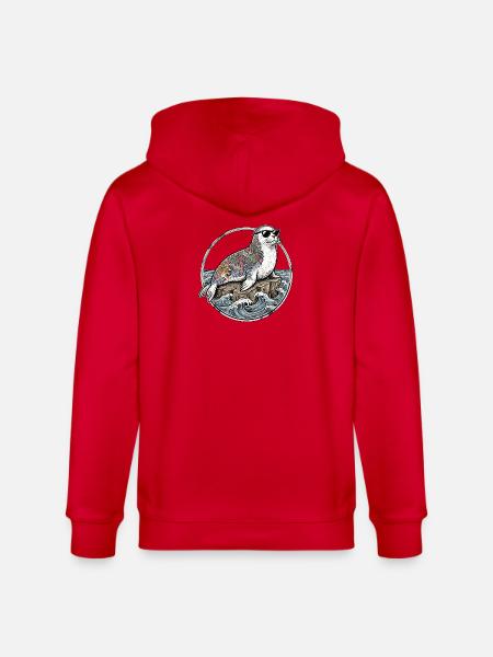 Coole Tattoo Robbe - Stanley/Stella Unisex Bio-Kapuzenjacke CULTIVATOR - Rot