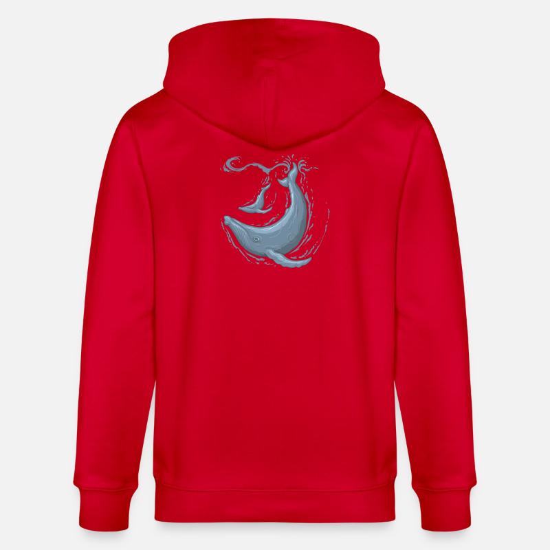 humpback - Veste à capuche bio CULTIVATOR Stanley/Stella Unisexe - rouge