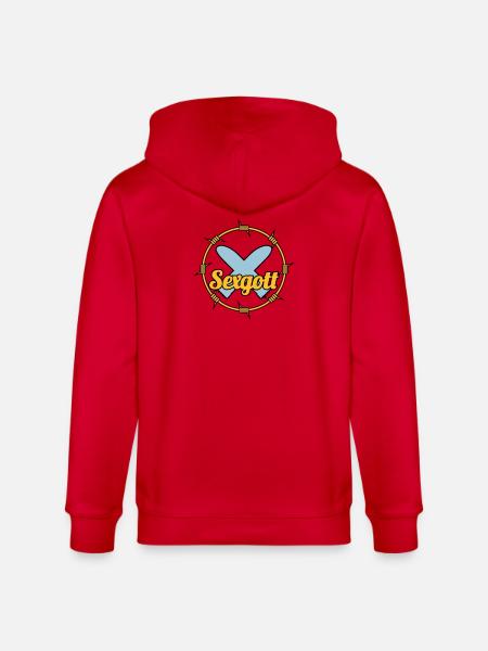 Sexgott | Dildo | Cock - Stanley/Stella CULTIVATOR  Unisex Organic Hooded Jacket - red