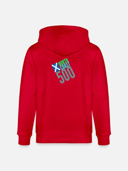 North Coast 500 Bold Route Logo - Stanley/Stella CULTIVATOR  Unisex Organic Hooded Jacket - red