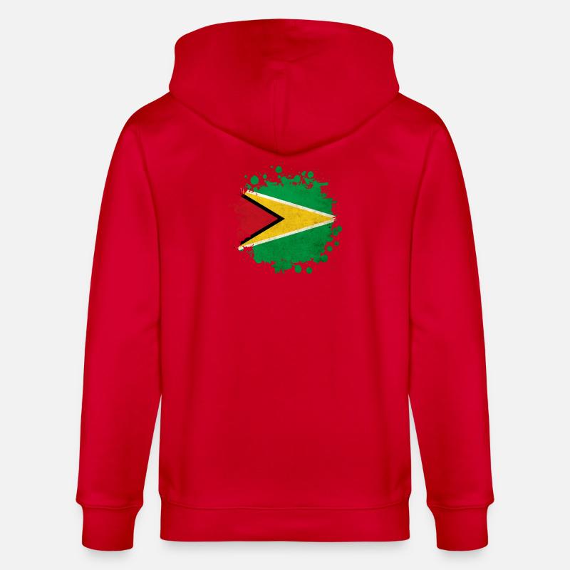 blob drapeau de la Guyane - Veste à capuche bio CULTIVATOR Stanley/Stella Unisexe - rouge
