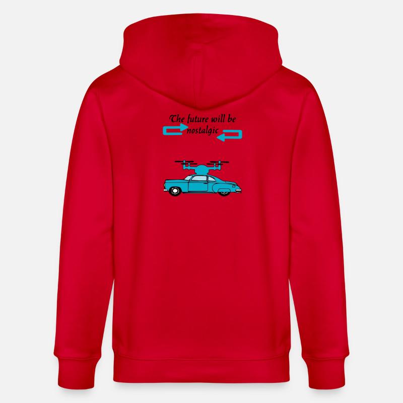 Der Futur wird nostalgisch sein - Stanley/Stella Unisex Bio-Kapuzenjacke CULTIVATOR  - Rot