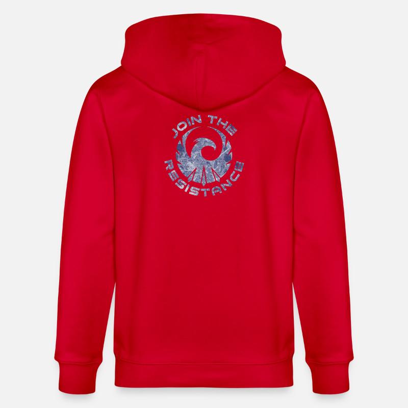 P.R.I.M Join the resistance marmor - Stanley/Stella Unisex Bio-Kapuzenjacke CULTIVATOR  - Rot