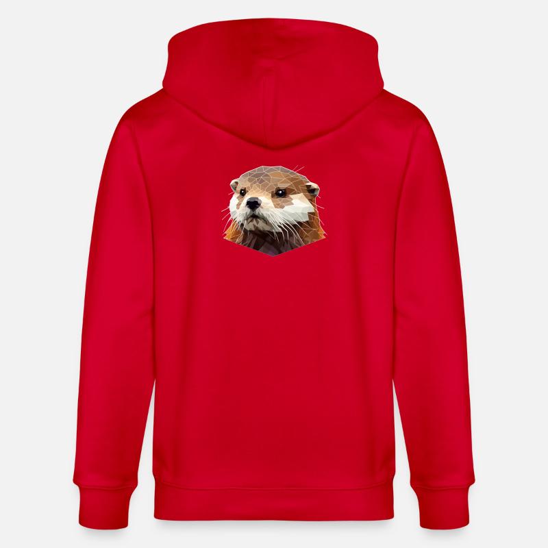 Polygon Otter - Stanley/Stella Unisex Bio-Kapuzenjacke CULTIVATOR  - Rot