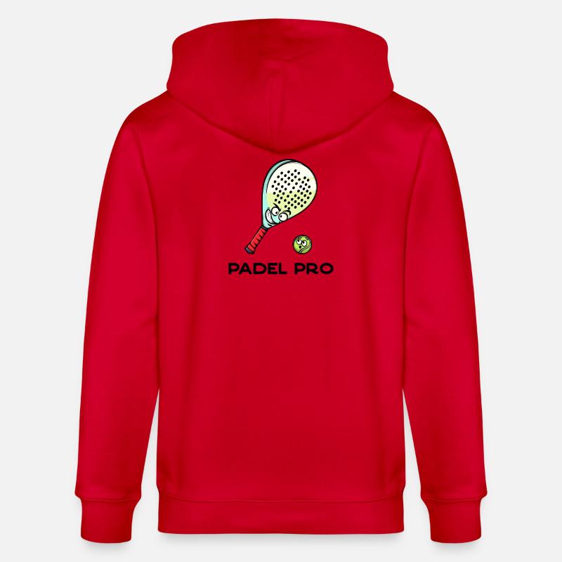 Rückschlag Statement Schläger Ball Statement Padel - Stanley/Stella Unisex Bio-Kapuzenjacke CULTIVATOR  - Rot