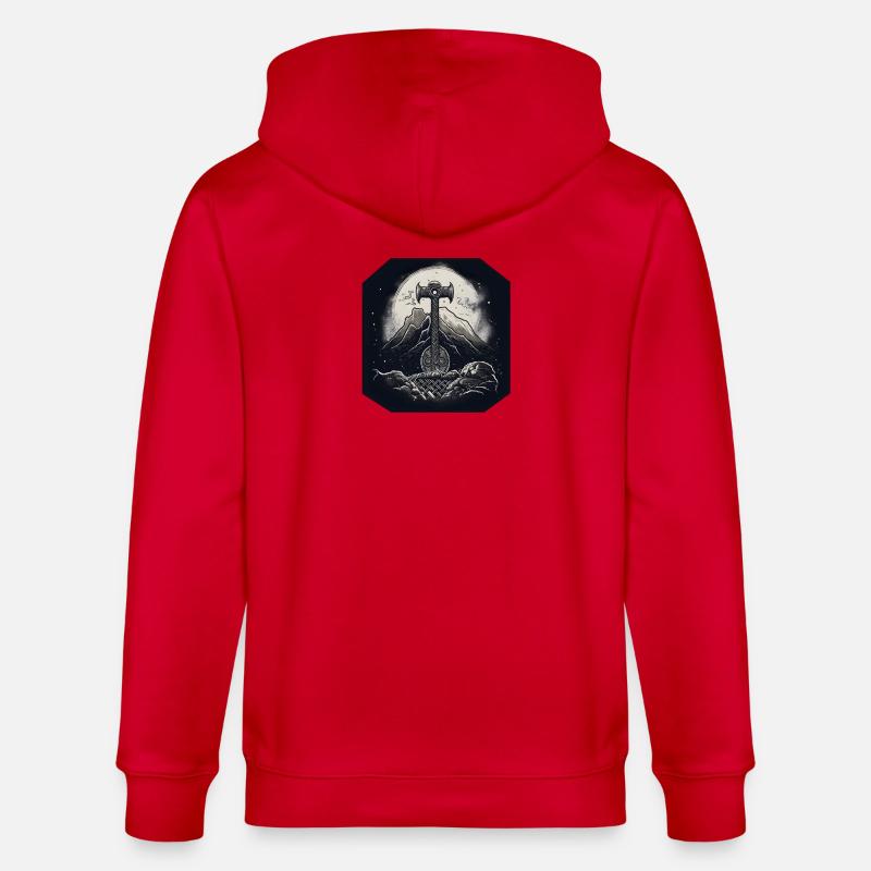 Mjölnir - Stanley/Stella Unisex Bio-Kapuzenjacke CULTIVATOR  - Rot