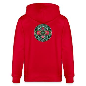 Nature Mandala Été à Nbg Johannis - Veste à capuche bio CULTIVATOR Stanley/Stella Unisexe - rouge - Dos - Anna (173cm)