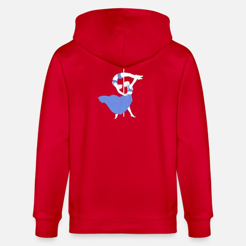Pole Dance Blue Impression - Veste à capuche bio CULTIVATOR Stanley/Stella Unisexe - rouge