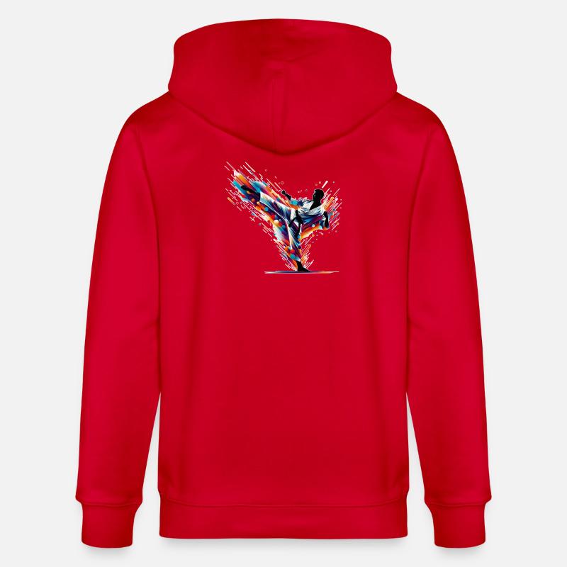 Explosion de karaté - Veste à capuche bio CULTIVATOR Stanley/Stella Unisexe - rouge
