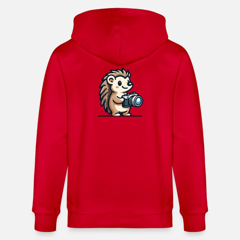 Instantané Hérisson : Le copain Shutterbug - Veste à capuche bio CULTIVATOR Stanley/Stella Unisexe - rouge