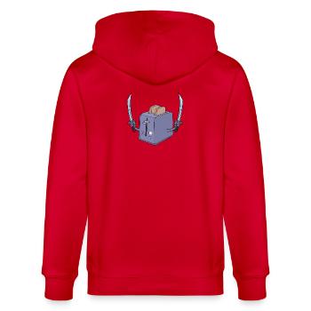 Toaster and the sword - Stanley/Stella CULTIVATOR  Unisex Organic Hooded Jacket - red - Back - Anna (173cm)