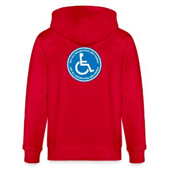Tous les handicaps ne sont pas visibles - Veste à capuche bio CULTIVATOR Stanley/Stella Unisexe - rouge - Dos - Anna (173cm)