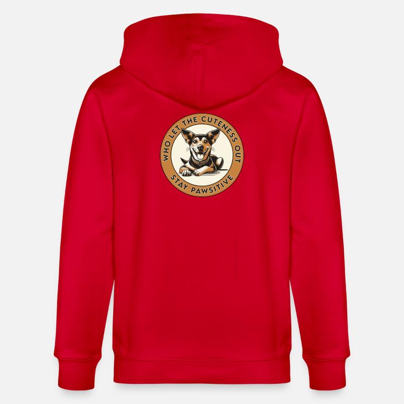 Restez Pawsitive - Veste à capuche bio CULTIVATOR Stanley/Stella Unisexe - rouge