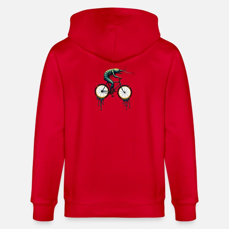 Traumhaftes Radsport-Krustentier - Stanley/Stella Unisex Bio-Kapuzenjacke CULTIVATOR - Rot