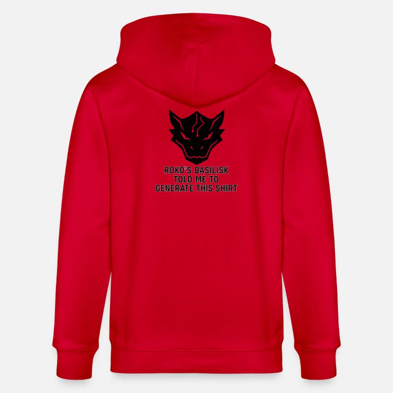 Generated by the Basilisk - Stanley/Stella CULTIVATOR  Unisex Organic Hooded Jacket - red