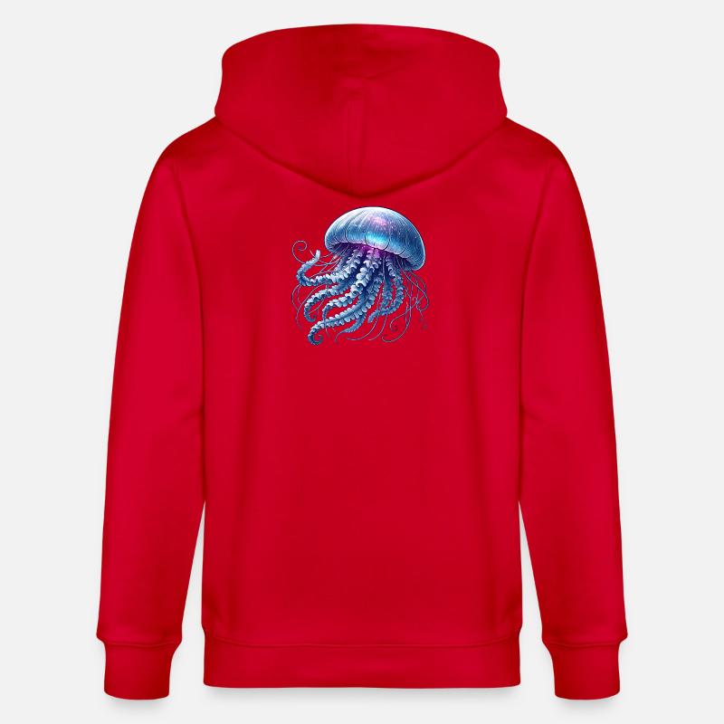 Conception de méduse - Veste à capuche bio CULTIVATOR Stanley/Stella Unisexe - rouge