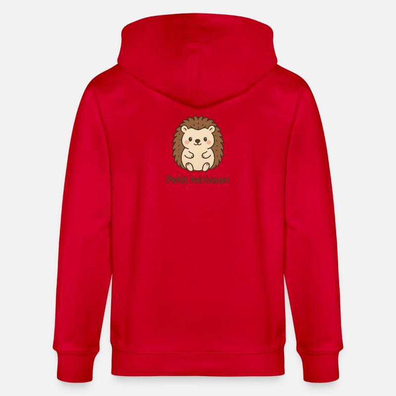 hérisson mignon "Petit hérisson" - Veste à capuche bio CULTIVATOR Stanley/Stella Unisexe - rouge