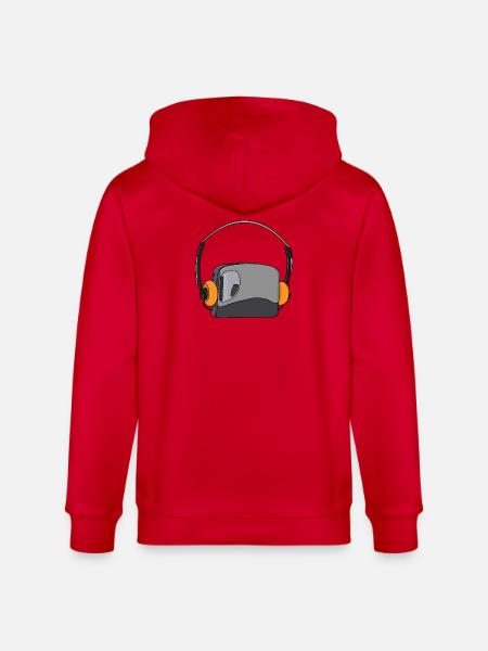 Cool Portable Cassette Audio Player - Stanley/Stella CULTIVATOR  Unisex Organic Hooded Jacket - red