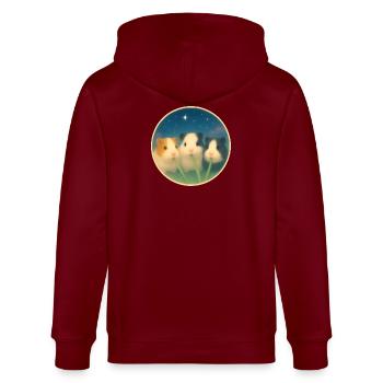 Freunde fürs Leben - Stanley/Stella Unisex Bio-Kapuzenjacke CULTIVATOR  - Burgunderrot - Hinten - Anna (173cm)