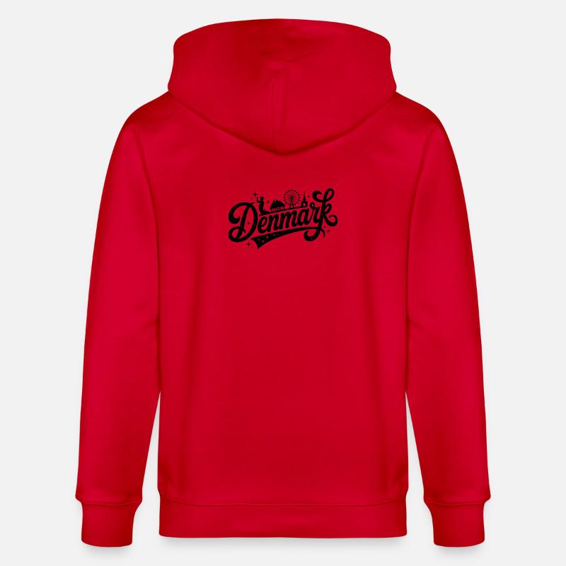Danemark - Conception de souvenirs - Veste à capuche bio CULTIVATOR Stanley/Stella Unisexe - rouge