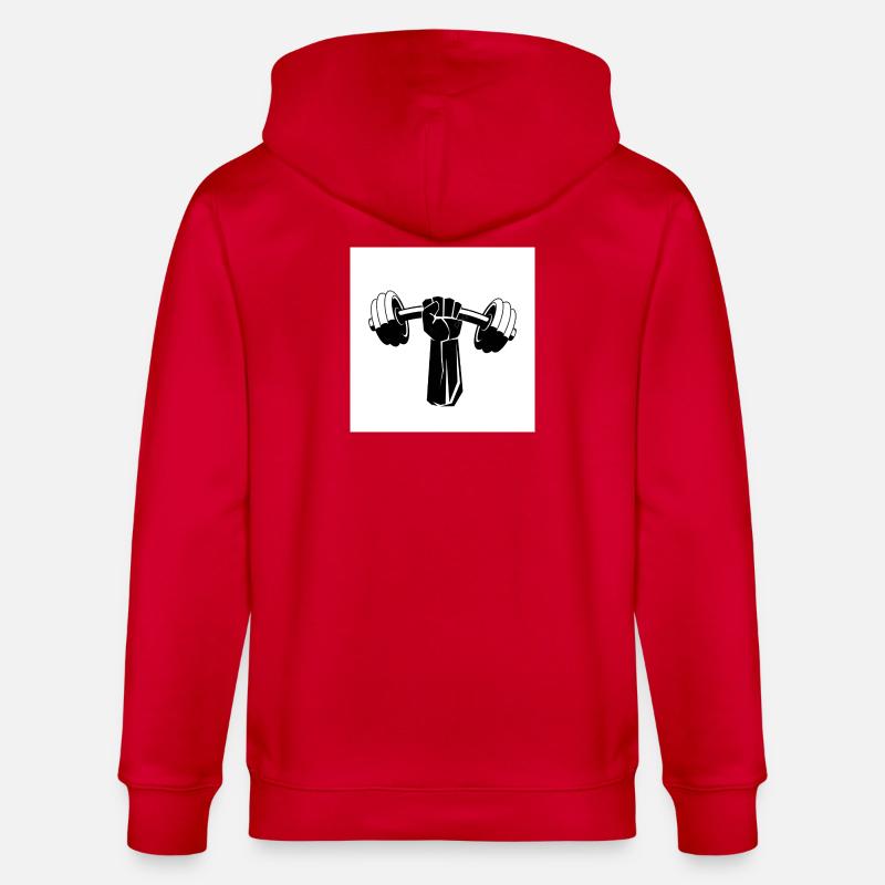 Force de l’haltère Kraftfist - Veste à capuche bio CULTIVATOR Stanley/Stella Unisexe - rouge