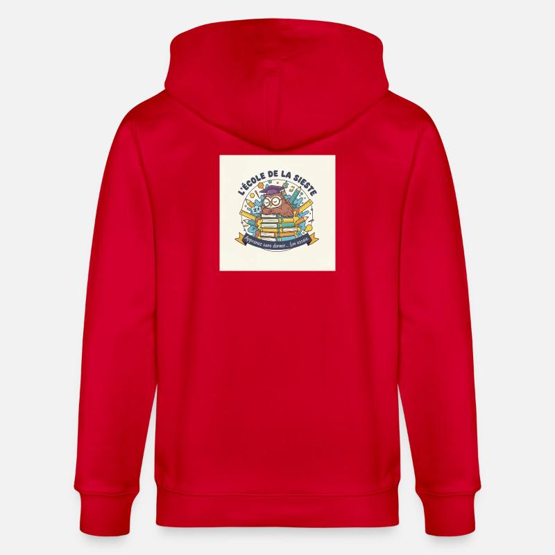 Schule der Eule Nickerchen Schüler - Stanley/Stella Unisex Bio-Kapuzenjacke CULTIVATOR  - Rot