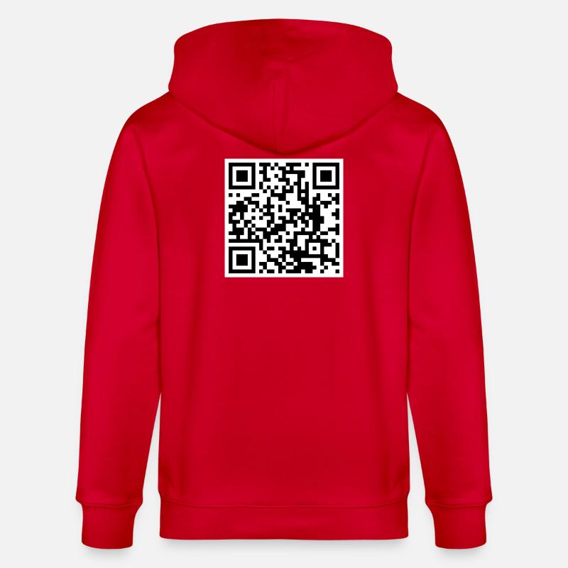Qr code citation drôle humour  - Veste à capuche bio CULTIVATOR Stanley/Stella Unisexe - rouge