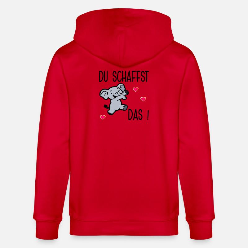 Prüfungen Arbeit - Du schaffst das - Stanley/Stella Unisex Bio-Kapuzenjacke CULTIVATOR  - Rot