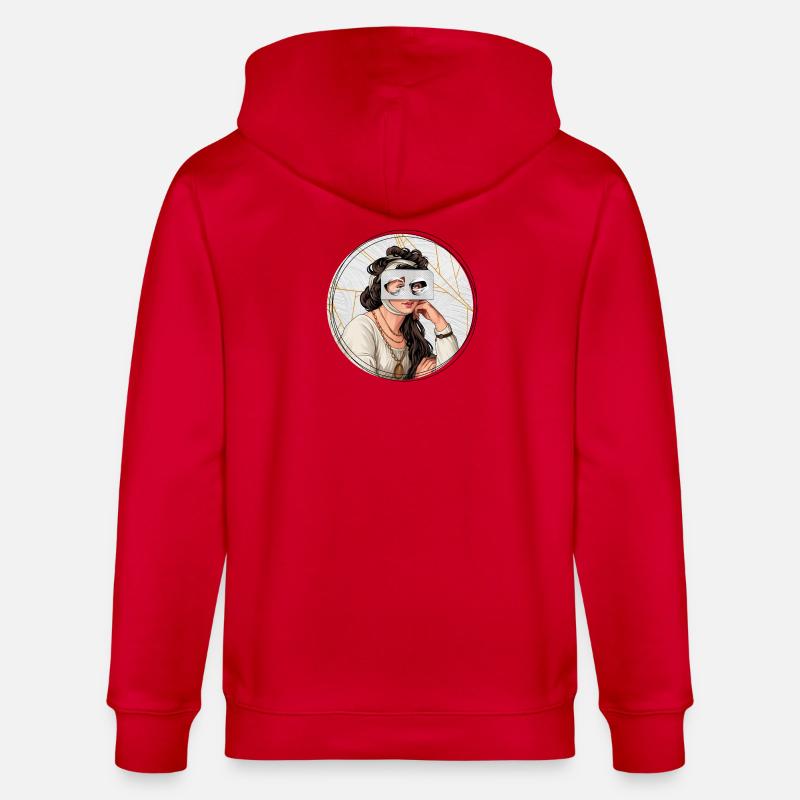 Illustration // Vue à travers la médecine - Veste à capuche bio CULTIVATOR Stanley/Stella Unisexe - rouge