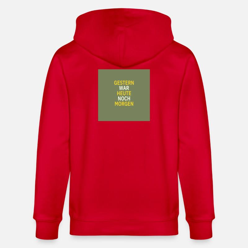 Gestern war heute noch morgen - Stanley/Stella Unisex Bio-Kapuzenjacke CULTIVATOR  - Rot