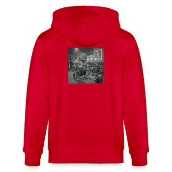 Gymnase Pitbull - Veste à capuche bio CULTIVATOR Stanley/Stella Unisexe - rouge - Dos - Anna (173cm)