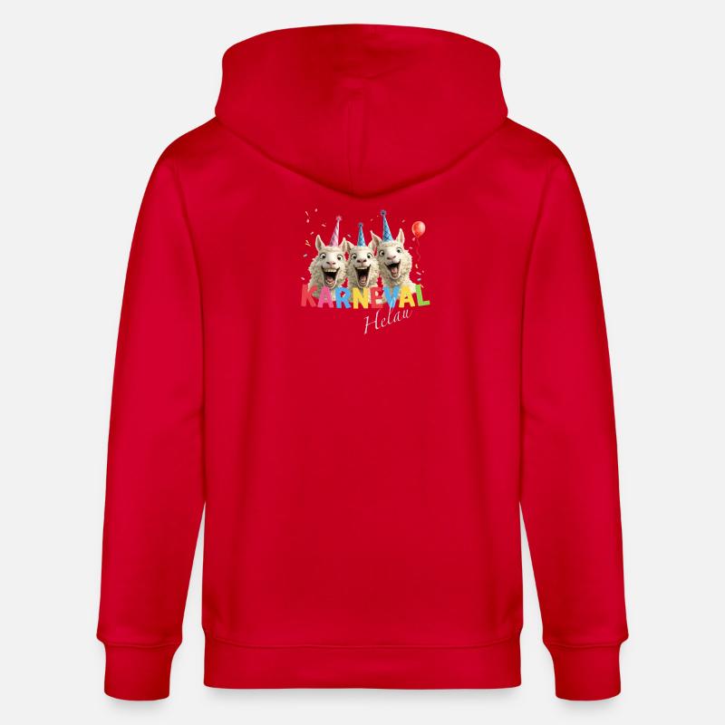 Karneval Schaf Helau - Stanley/Stella Unisex Bio-Kapuzenjacke CULTIVATOR - Rot