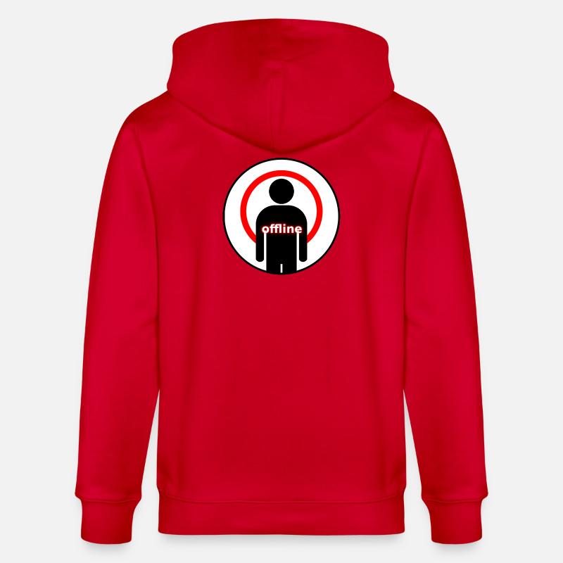 Offline Mode Introvert Signal Lost - Stanley/Stella Unisex Bio-Kapuzenjacke CULTIVATOR  - Rot