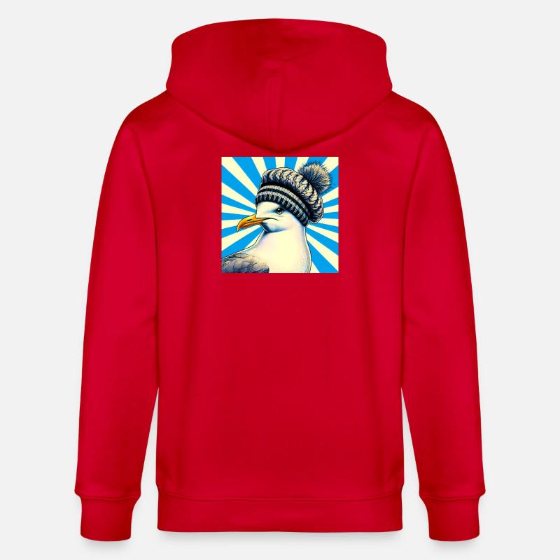 Möwe - Stanley/Stella Unisex Bio-Kapuzenjacke CULTIVATOR  - Rot