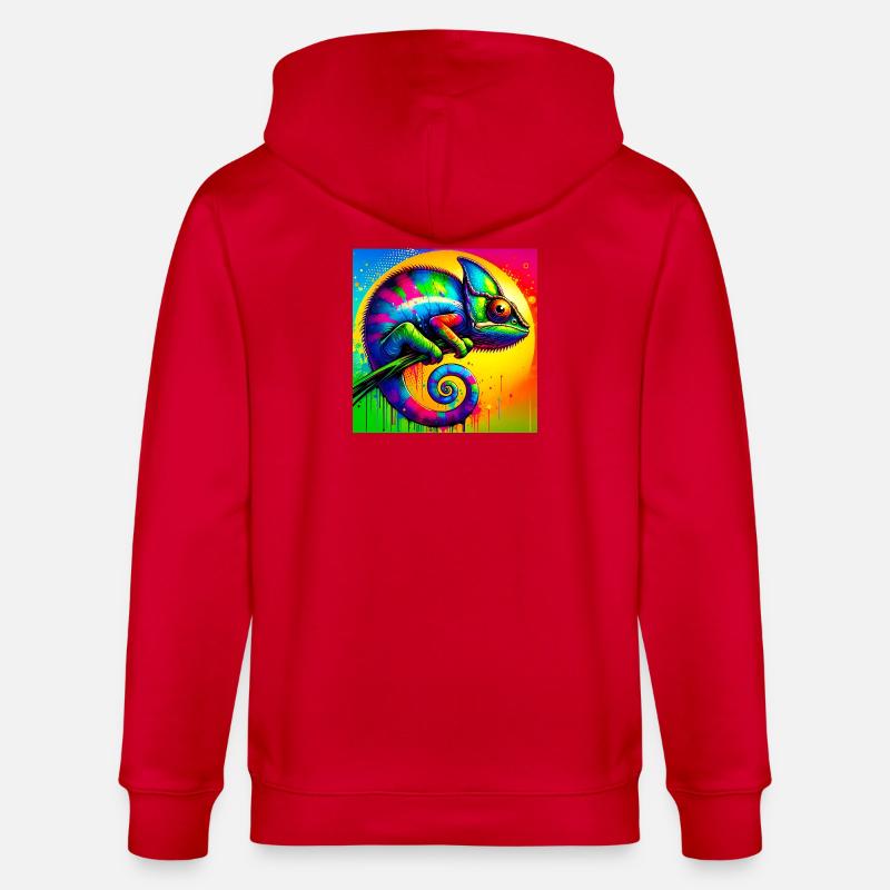 caméléon - Veste à capuche bio CULTIVATOR Stanley/Stella Unisexe - rouge
