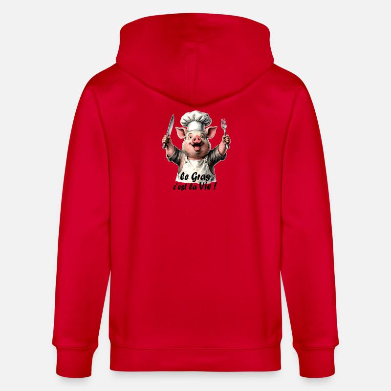 Le Gras, c'est la Vie - Veste à capuche bio CULTIVATOR Stanley/Stella Unisexe - rouge