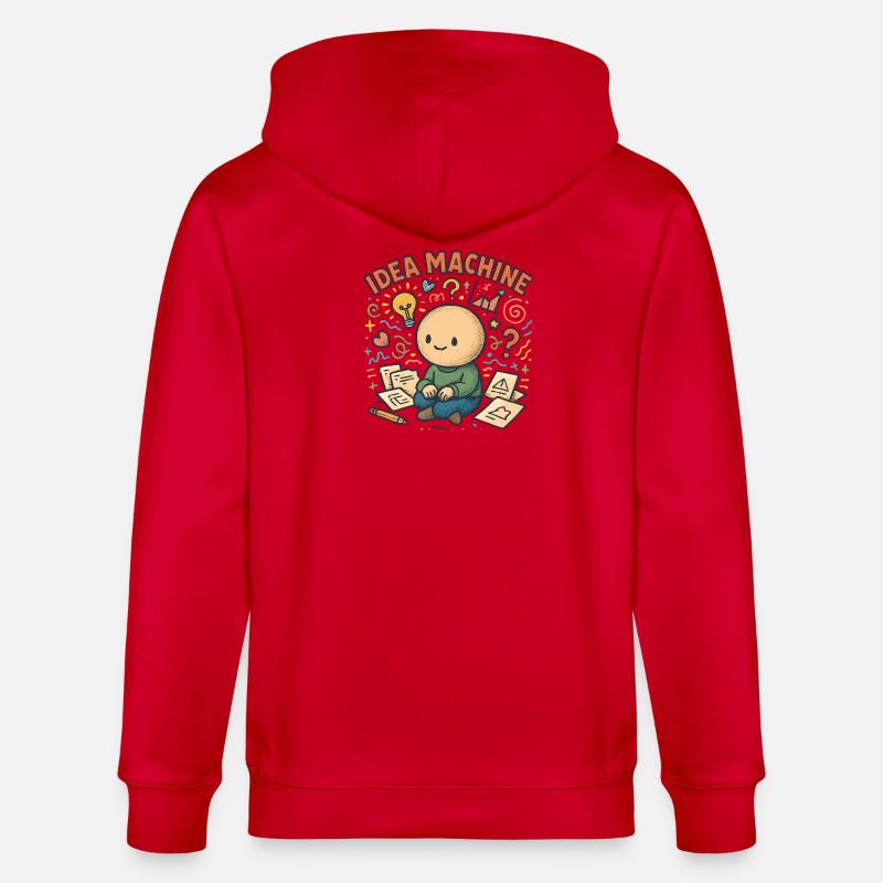 Idea Machine: Creative Brain Game - Stanley/Stella CULTIVATOR Unisex Organic Hooded Jacket - red
