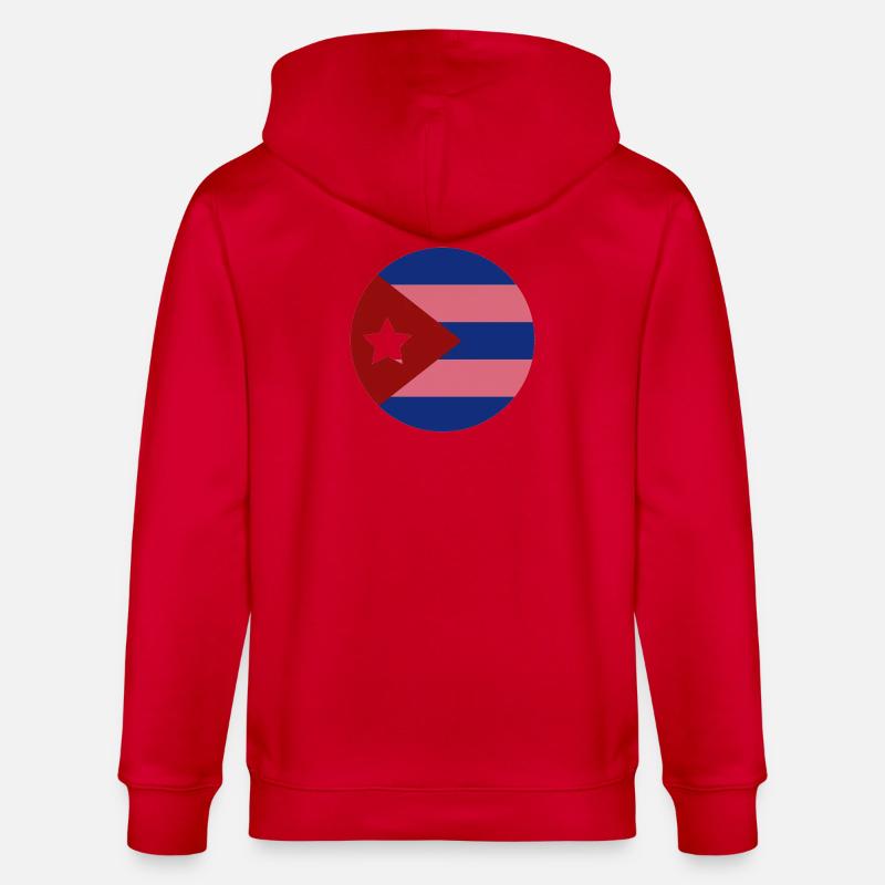 Drapeau cubain - Veste à capuche bio CULTIVATOR Stanley/Stella Unisexe - rouge