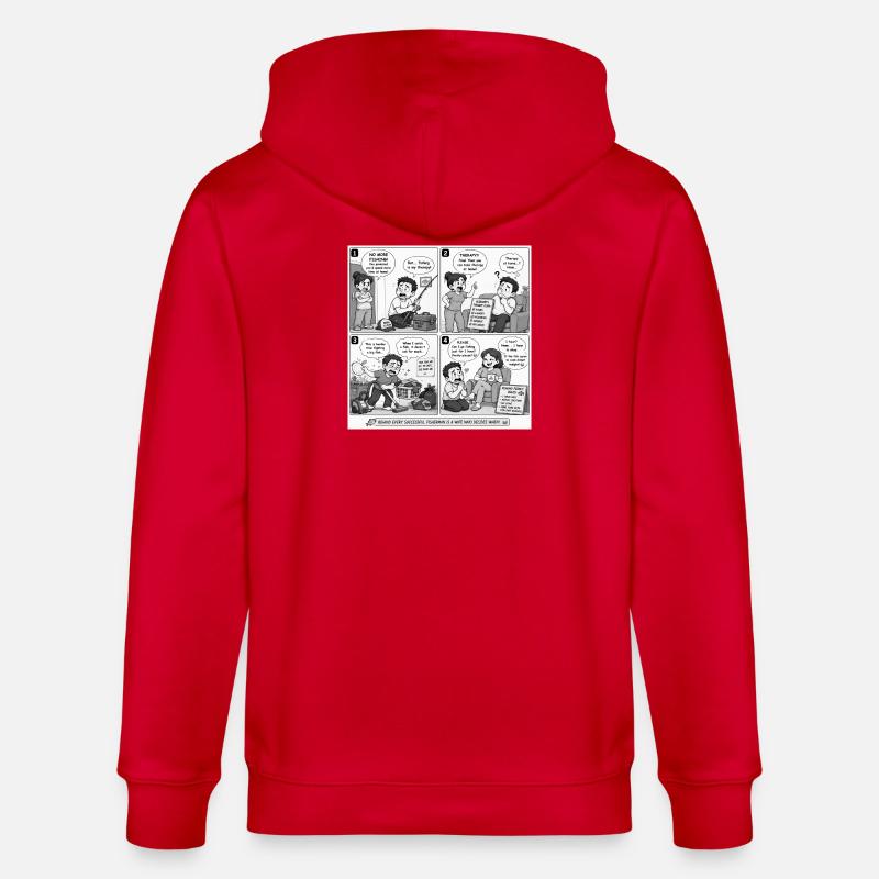 Thérapie de pêche : un dilemme comique - Veste à capuche bio CULTIVATOR Stanley/Stella Unisexe - rouge
