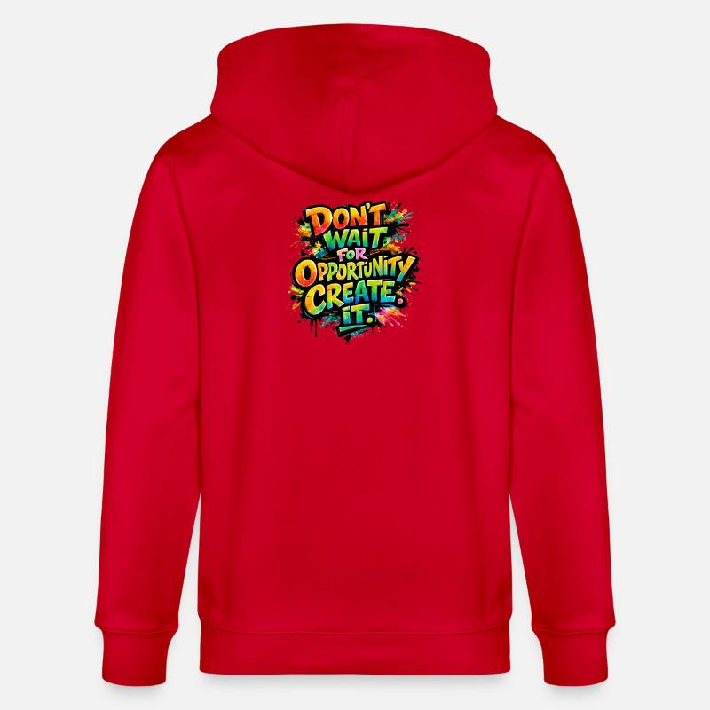 N’t_wait_ - Veste à capuche bio CULTIVATOR Stanley/Stella Unisexe - rouge