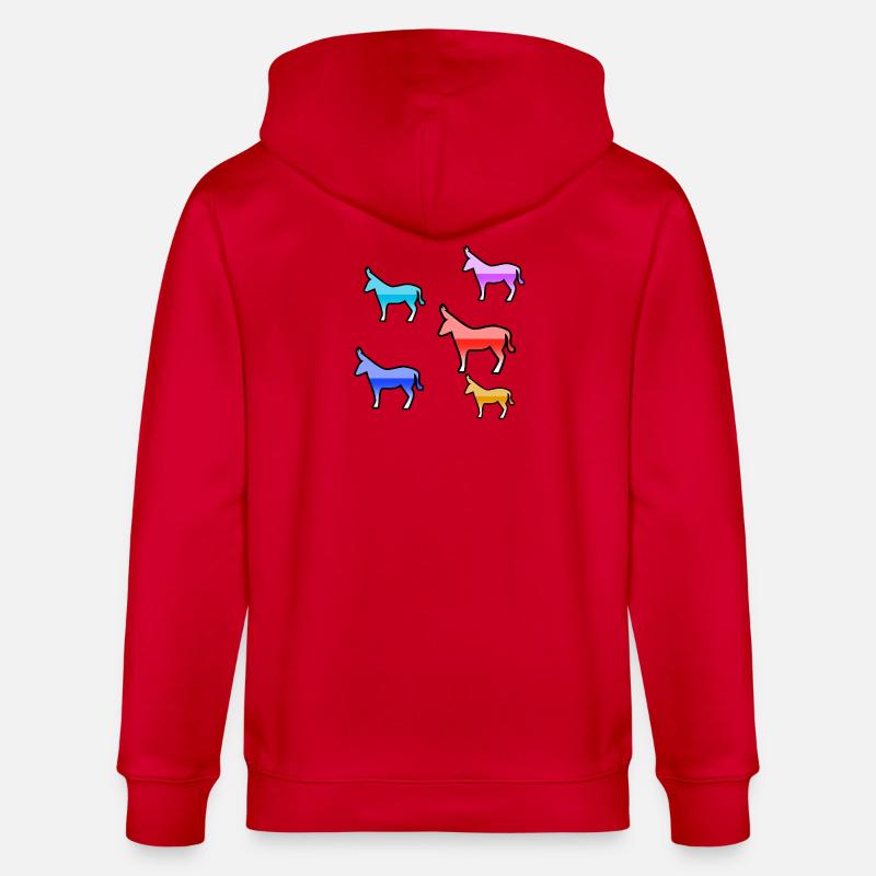 âne - Veste à capuche bio CULTIVATOR Stanley/Stella Unisexe - rouge