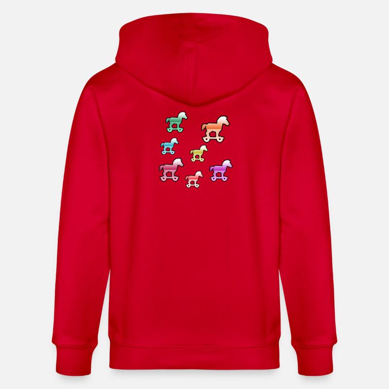 Chevaux - Veste à capuche bio CULTIVATOR Stanley/Stella Unisexe - rouge