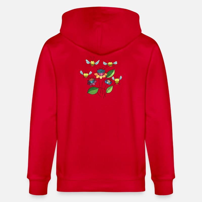 Insectes - Veste à capuche bio CULTIVATOR Stanley/Stella Unisexe - rouge